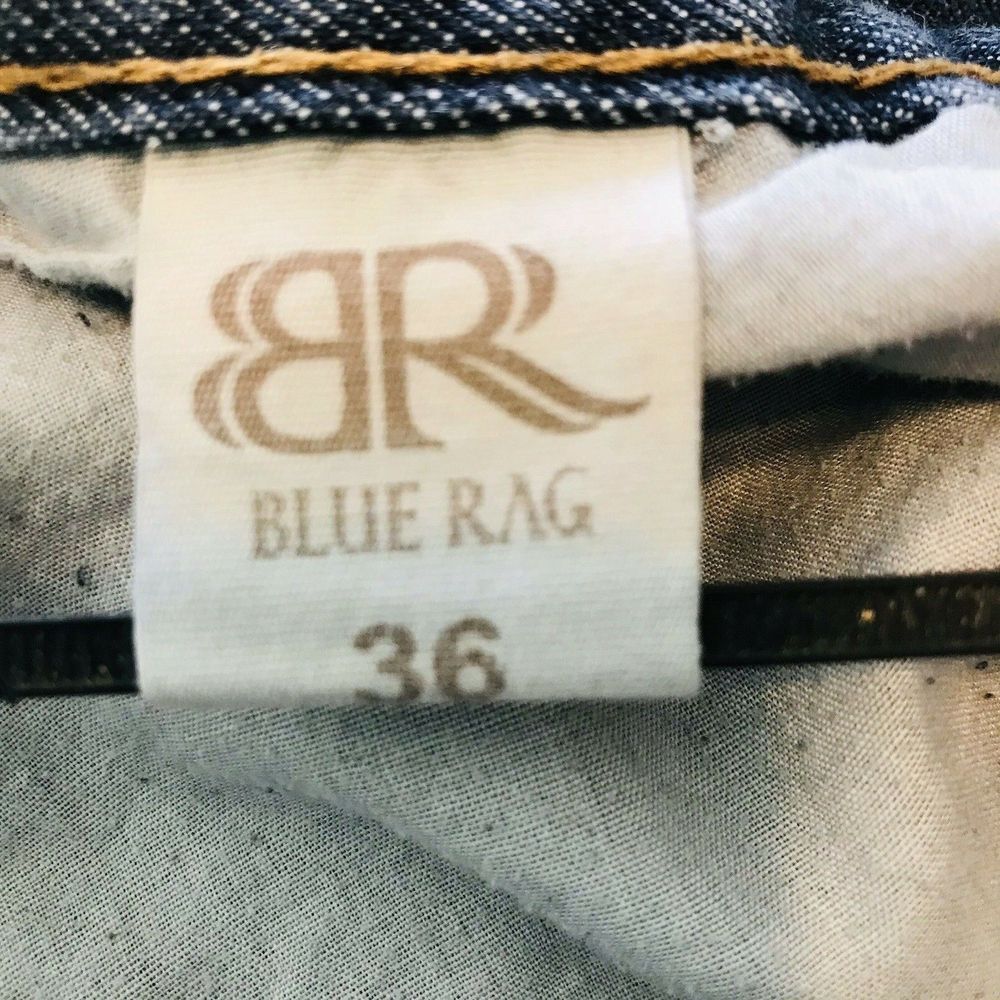 Blue Rag Men's Jeans 36x31x10 Heavy Stitching Back Pockets Med Wash Denim ZipFly - Picture 10 of 12